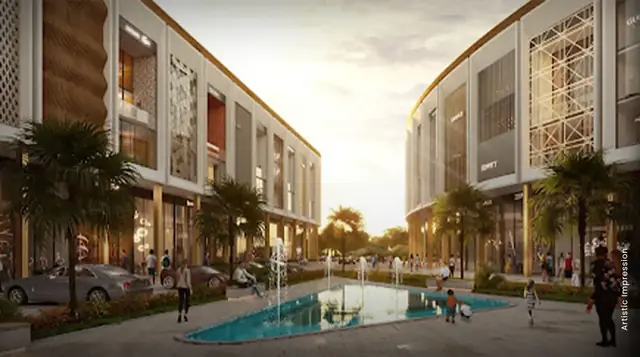 M3M 113 Market – central boulevard with water feature (artist's impression)