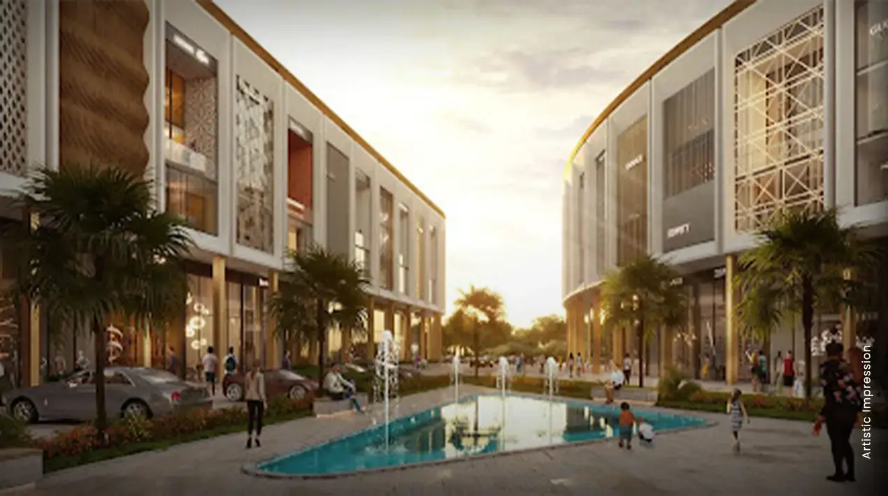 M3M 113 Market – central boulevard with water feature (artist's impression)