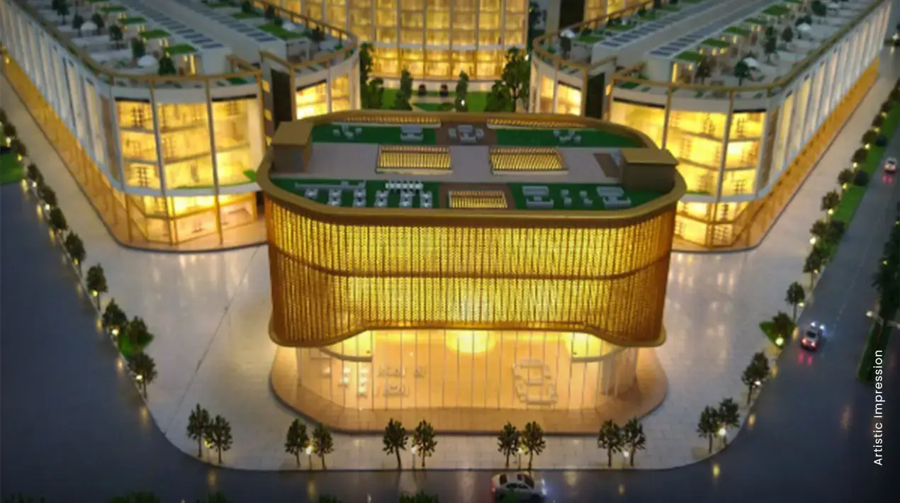M3M 113 Market – landmark pavilion building (artist's impression)