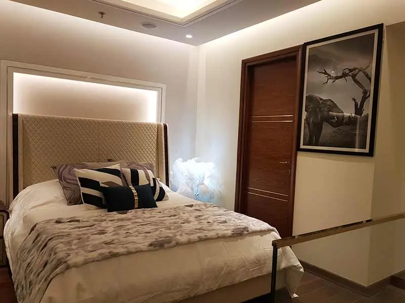 M3M 57th Suites – sample suite bedroom (photograph)