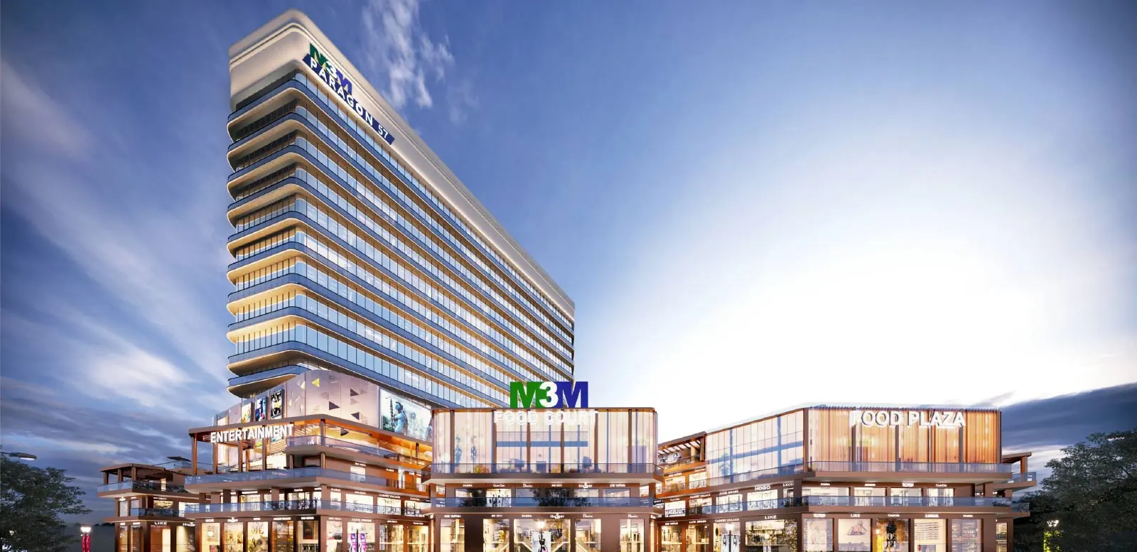 M3M Paragon 57, the mixed-use development that houses M3M 57th Suites (artist's impression)