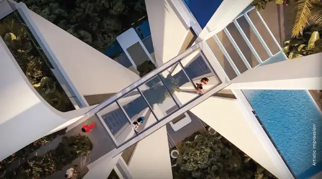 M3M Altitude – glass Air Bridge between the towers (artist's impression)