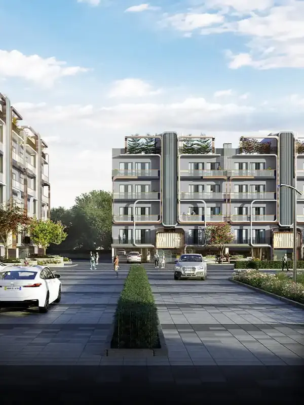 M3M Antalya Hills – G+4 floors block and internal driveway (artist's impression)