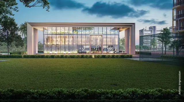 M3M Antalya Hills – clubhouse overlooking landscaped lawns (artist's impression)