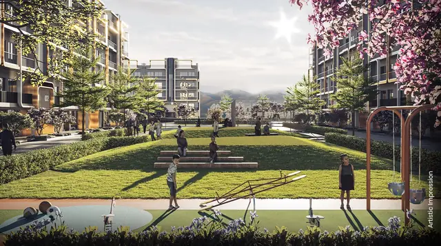 M3M Antalya Hills – community garden and kids' play area (artist's impression)
