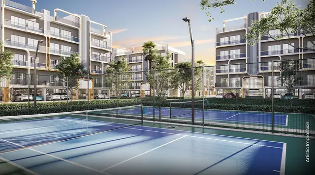 M3M Antalya Hills – outdoor sports courts beside the residential blocks (artist's impression)