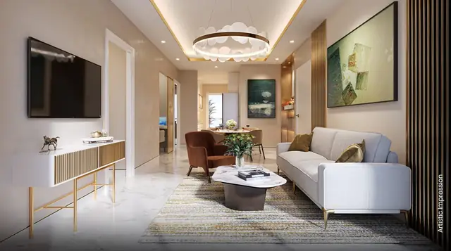 M3M Antalya Hills – living and dining area of a residence (artist's impression)