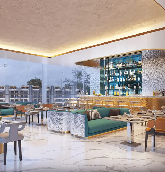 M3M Antalya Hills – restaurant within the clubhouse (artist's impression)