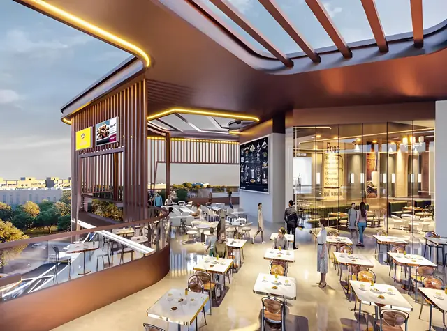 M3M Atrium57 – food court seating (artist's impression)