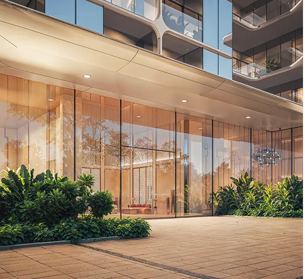 Billionaire's Block, SCDA: grand arrival at the Elie Saab tower lobby (artist's impression)