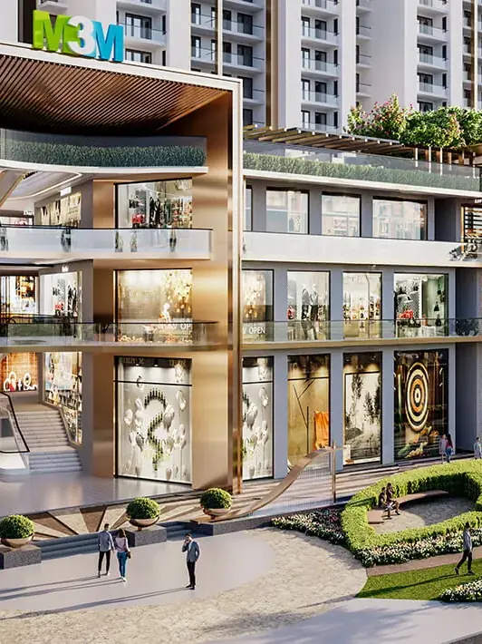M3M Capital Walk – retail frontage and landscaped forecourt (artist's impression)