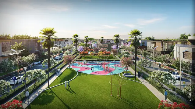 M3M City of Dreams – linear greens with a children's splash area (artist's impression)