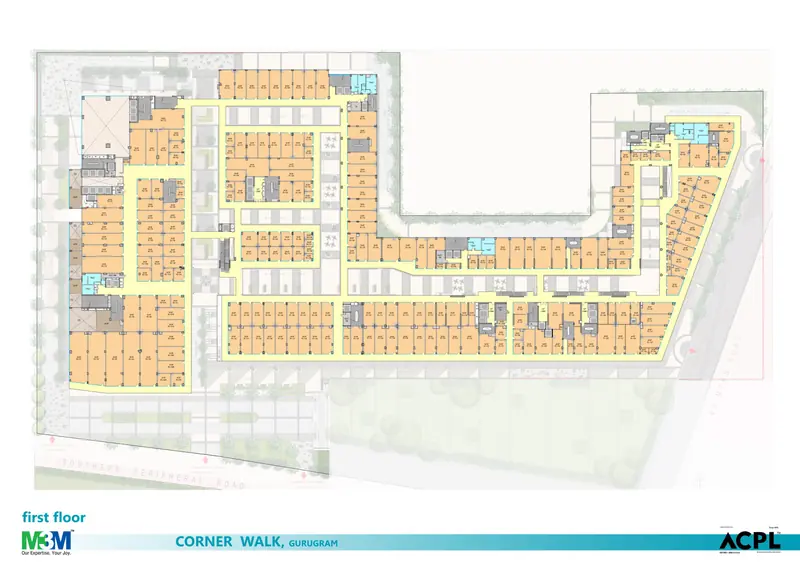 First floor – shops 248 – 2,000 sq.ft floor plan, M3M Corner Walk