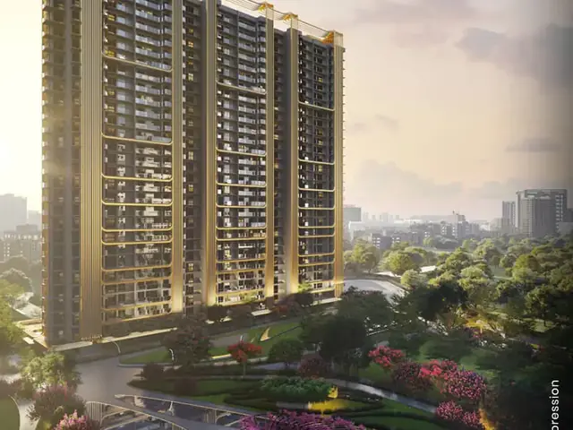 M3M Crown – tower and landscaped greens (artist's impression)