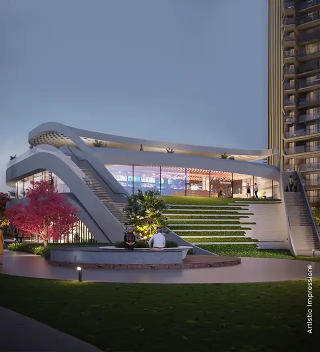 M3M Crown – terraced gardens at the Waterfront Club (artist's impression)