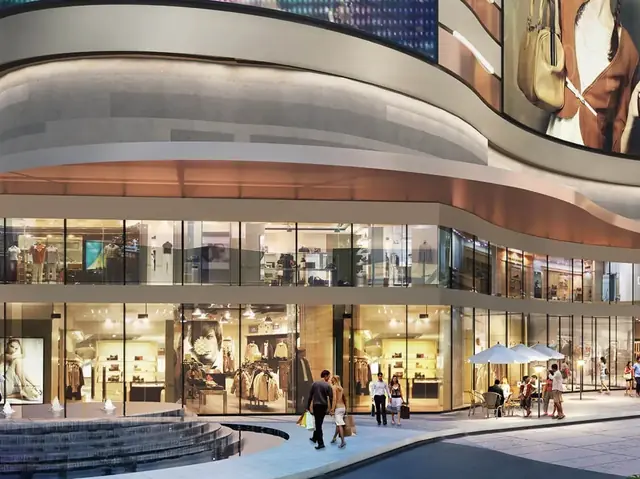M3M Cullinan Avenue, double-height shopfronts and LED media facade (artist's impression)