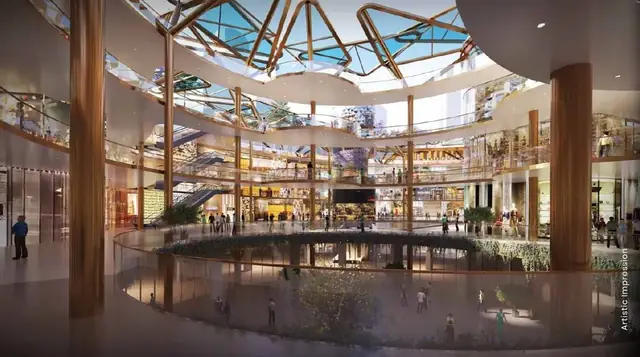 M3M Cullinan Avenue, multi-level atrium under a glass skylight (artist's impression)