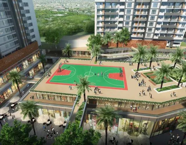 M3M Duo High – podium sports court and retail plaza (artist's impression)