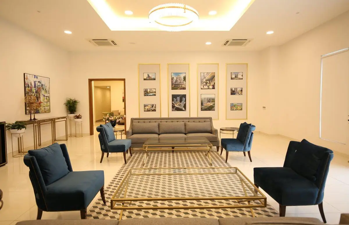 M3M Duo High – living room of the sample apartment