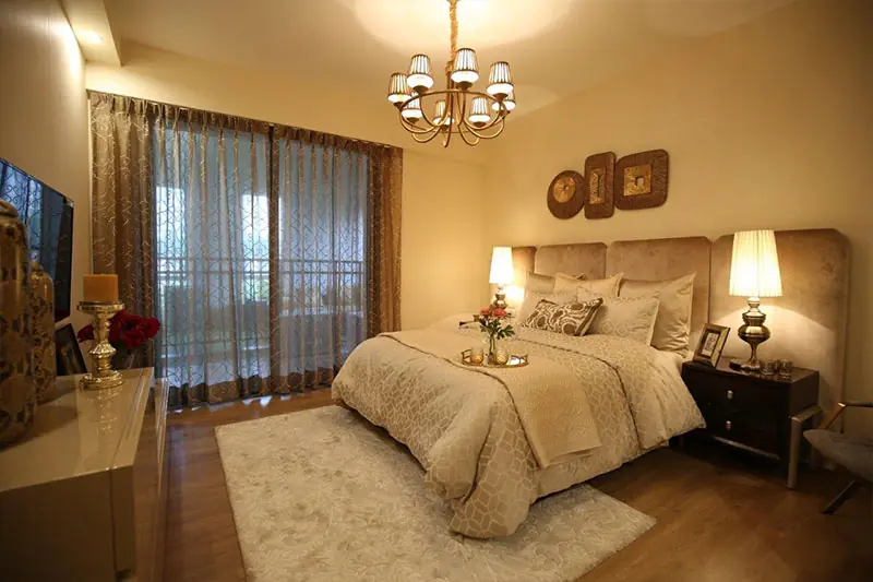 M3M Duo High – master bedroom of the sample apartment