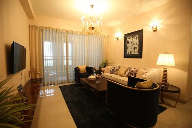 M3M Duo High – lounge in the sample apartment