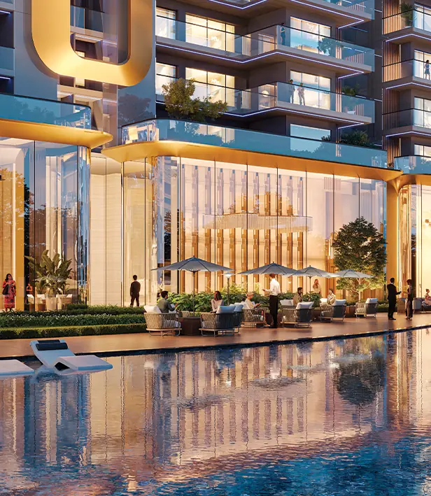 M3M Residences by Elie Saab – clubhouse pool deck (artist's impression)