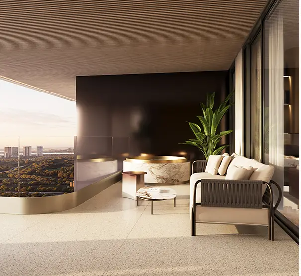 M3M Residences by Elie Saab – private deck with jacuzzi (artist's impression)