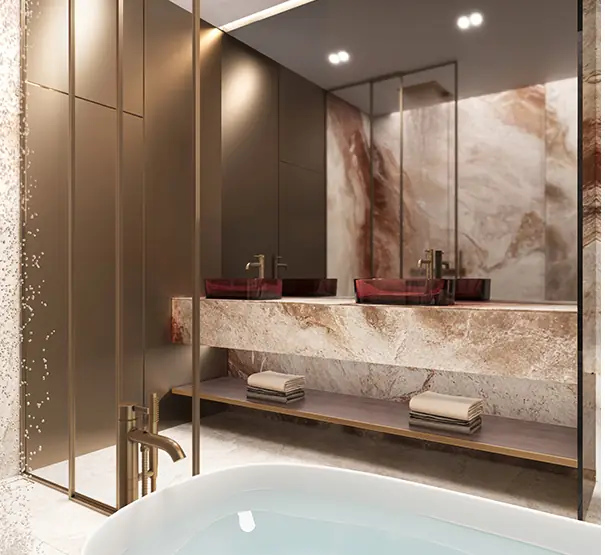 M3M Residences by Elie Saab – master bathroom (artist's impression)