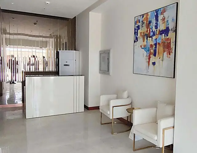 M3M Flora 68 – tower entrance lobby (actual photograph)