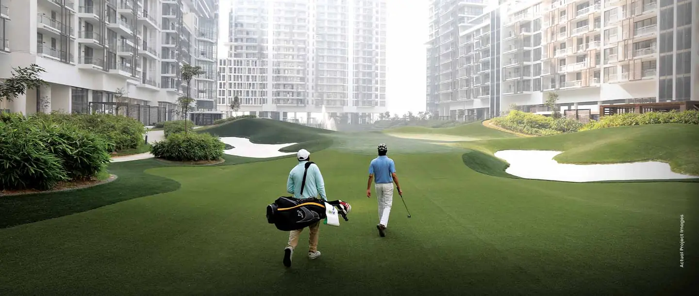 M3M Golf Estate – golfers on the 9-hole executive course