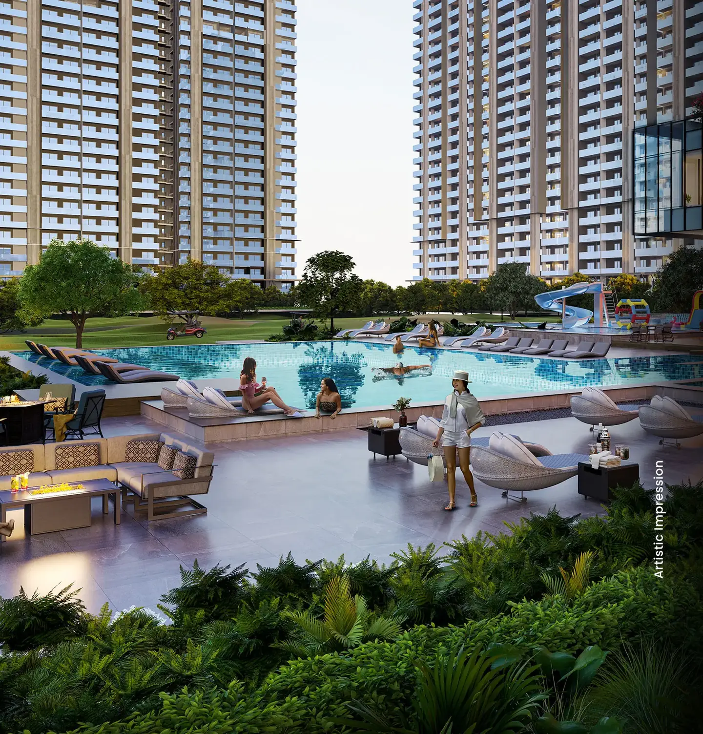 M3M Golf Hills – swimming pool (artist's impression)