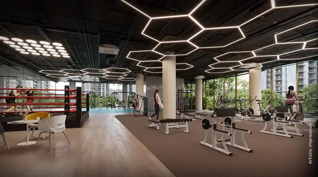 M3M Golf Hills – fitness centre and boxing ring (artist's impression)