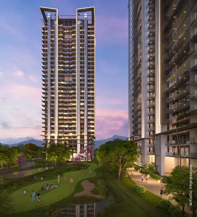 M3M Golf Hills – tower elevation (artist's impression)