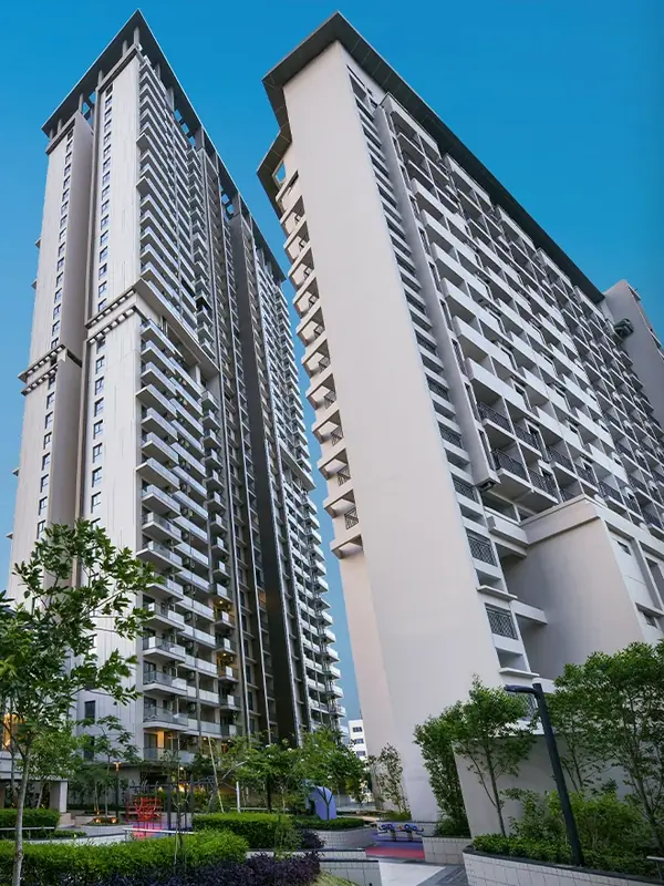 M3M Heights – completed residential towers (actual photograph)
