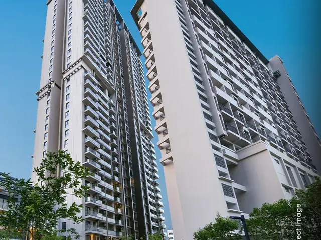 M3M Heights – completed residential towers (actual photograph)