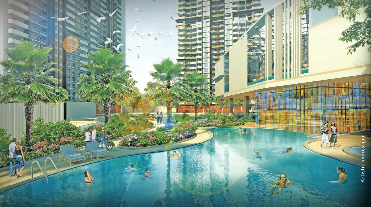 M3M Heights – pool deck (artist's impression)