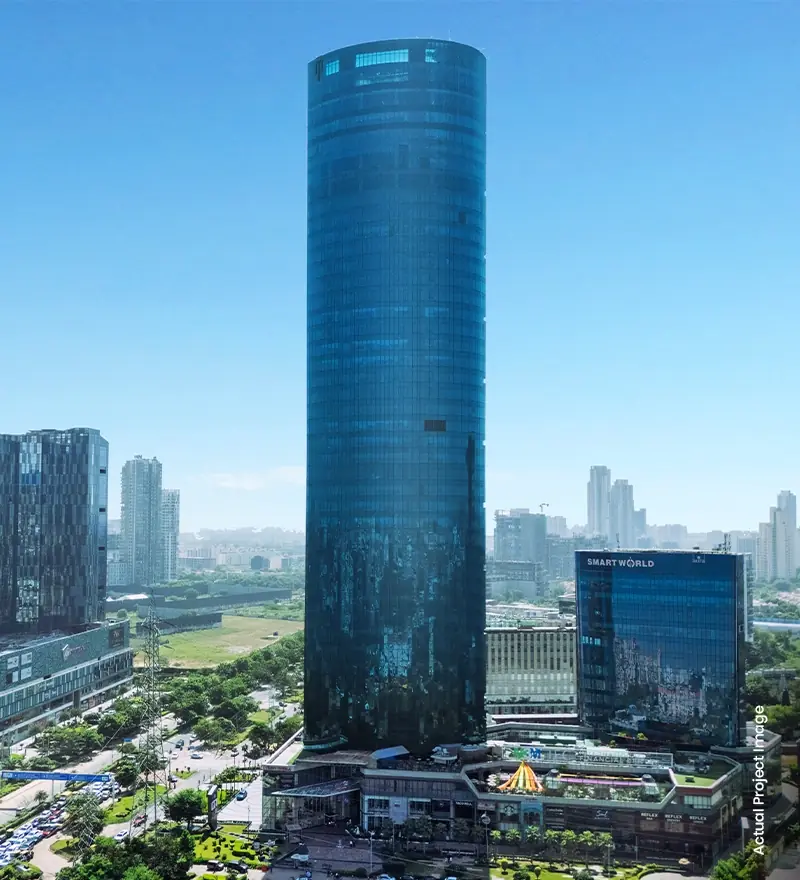 M3M IFC – aerial view of the main tower (actual photograph)