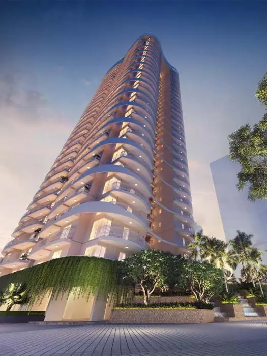 M3M Ikonic – tower elevation at dusk (artist's impression)