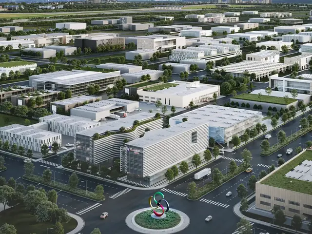 Industrial and business buildings around a roundabout at M3M Innovation Park, GIC Manesar (artist's impression)