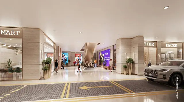 M3M Jewel – retail arcade and vehicle drop-off (artist's impression)