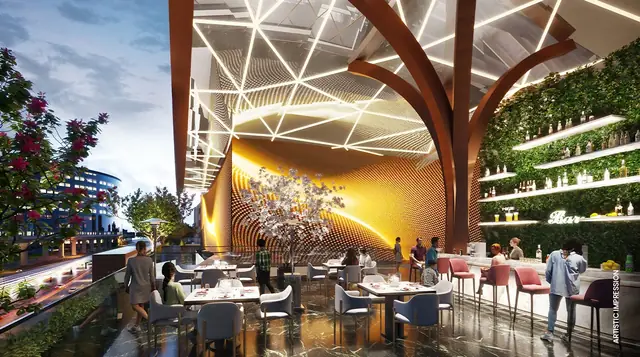 M3M Jewel – open-air dining terrace (artist's impression)