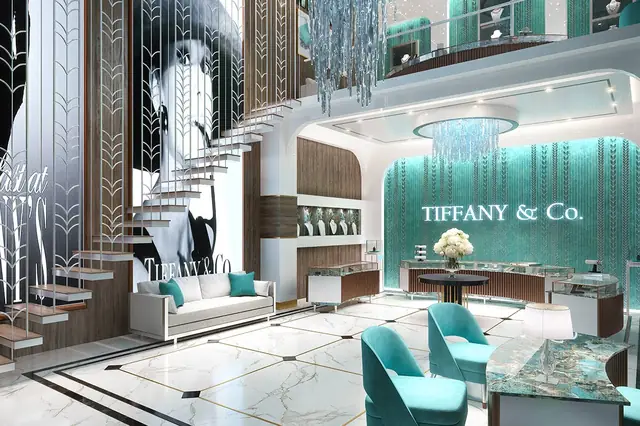 M3M Jewel – boutique interior with mezzanine staircase (artist's impression)