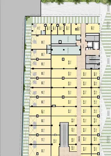 Second Floor – retail layout floor plan, M3M Jewel