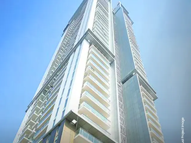 M3M Latitude – completed tower seen from below (actual photograph)