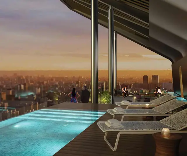 M3M Latitude – infinity-edge pool at the sky clubhouse (artist's impression)