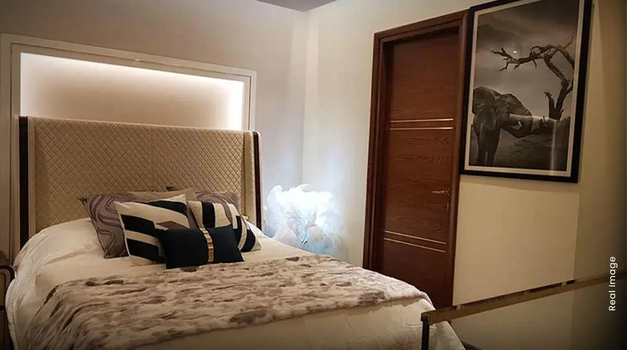 M3M Lofts 74 – bedroom on the mezzanine level