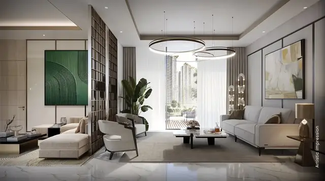 M3M Mansion – living room (artist's impression)