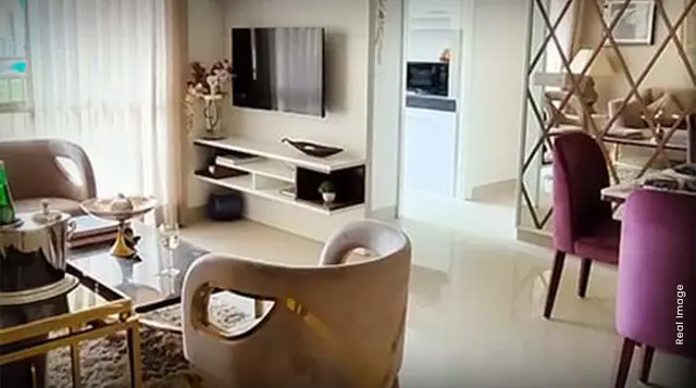 M3M Marina – furnished living area (actual photograph)