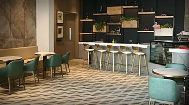 M3M Marina – café at the clubhouse (actual photograph)