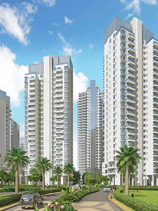 M3M Merlin – residential towers and landscaped entrance (artist's impression)